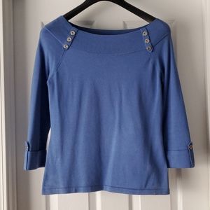 Jones New York Signature Knit Top - Blue